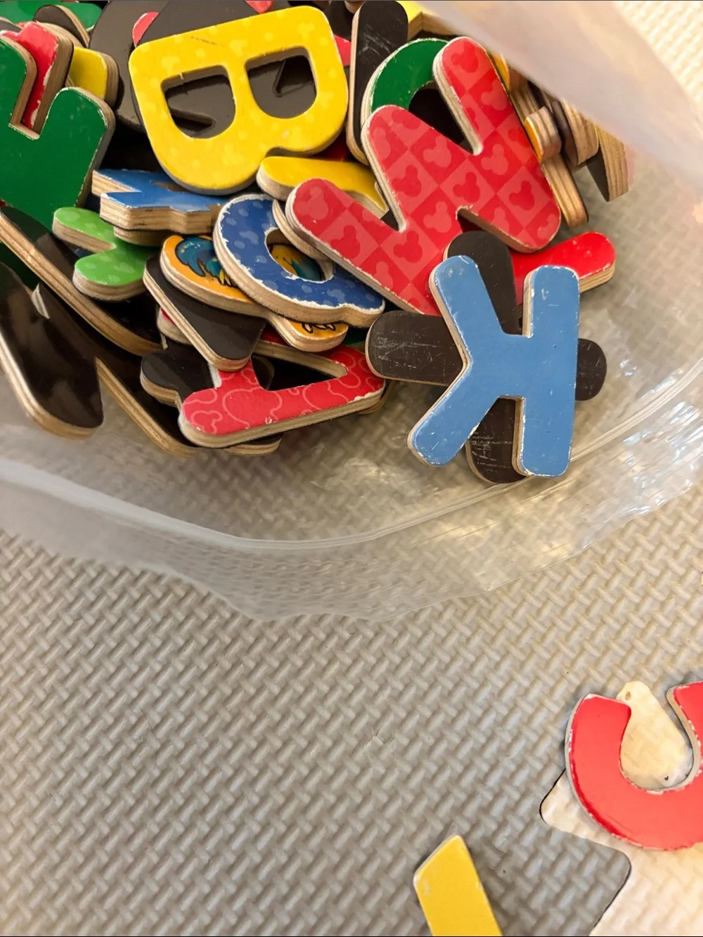 Colorful letter and number magnets